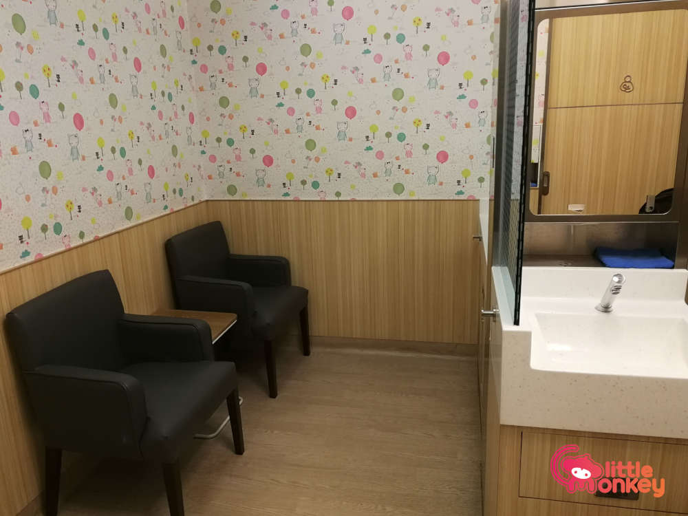 Baby Care Room's seating area.